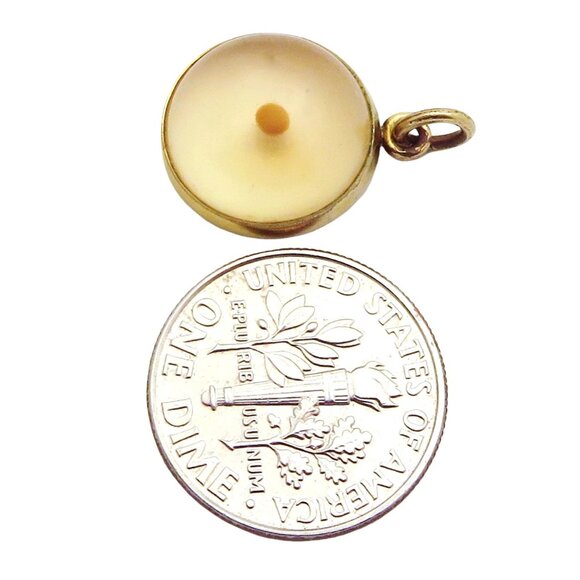 Vintage 12K Gold Filled Mustard Seed *Amulet of Faith* Bible Matthew 17:20 Charm - Picture 2 of 5